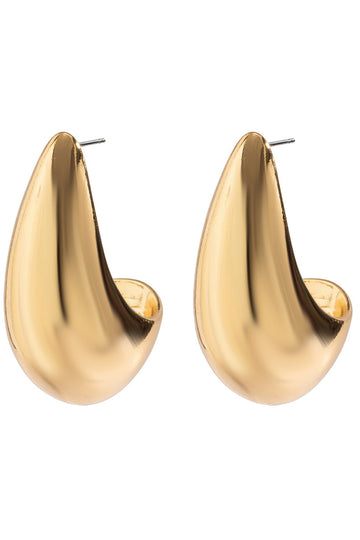 Enkle Golden Metal Teardrop øredobber